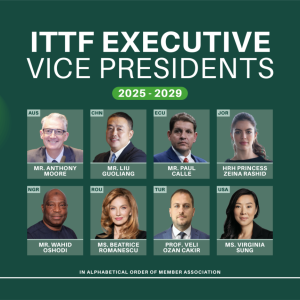 Ecuador hace historia: Paúl Esteban Calle es elegido Vicepresidente de la ITTF y se integra a la dirigencia mundial del tenis de mesa